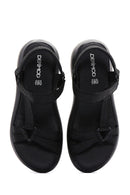 Women's Black Ankle Strap Comfort Sandals | Derimod