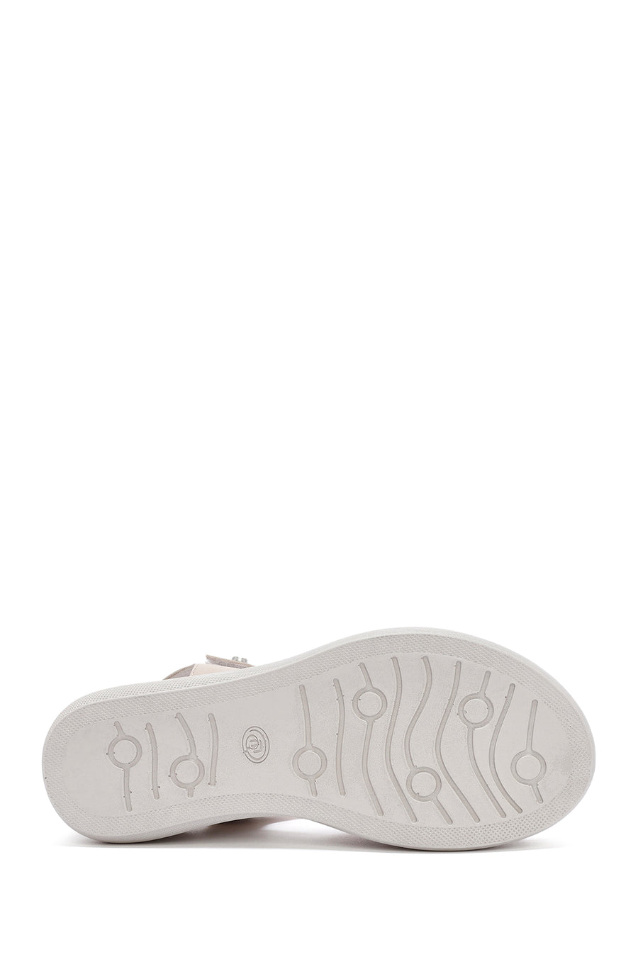 Women's Cream Wedge Heel Ankle Strap Comfort Sandals