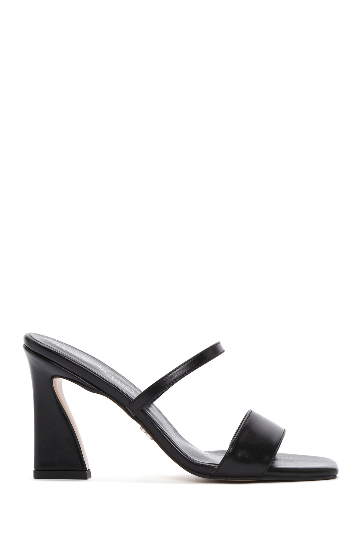 Women's Black Metallic Thin Heeled Slippers 24SFE390732 | Derimod