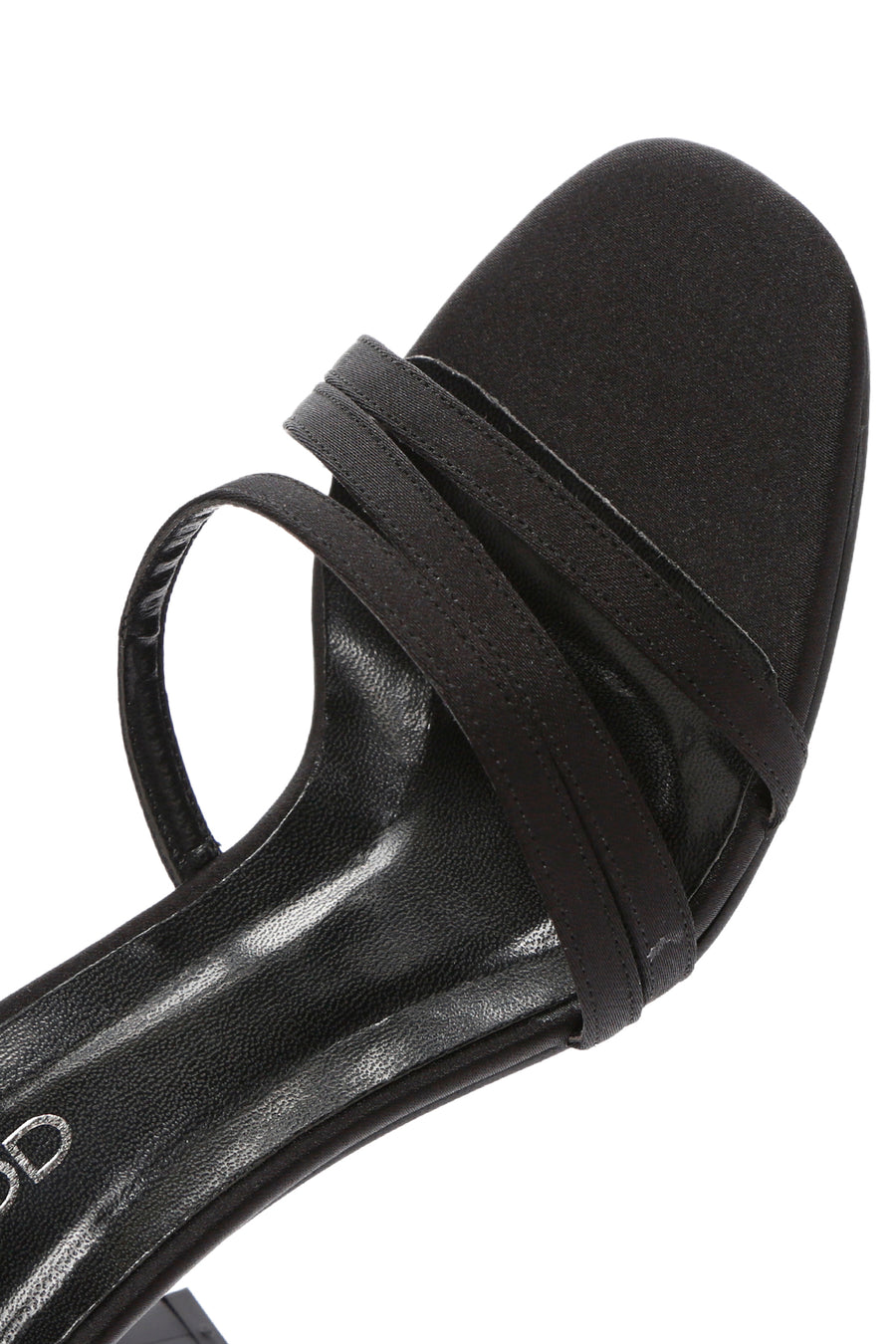 Women's Black Ankle Strap Heeled Sandals
