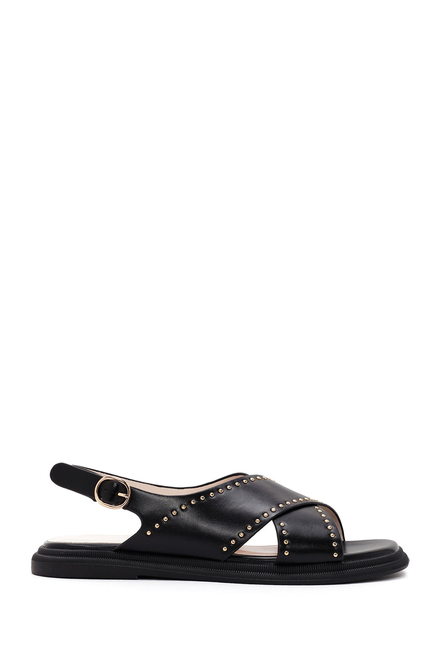 Women's Black Strappy Sandals 24SFE401018 | Derimod