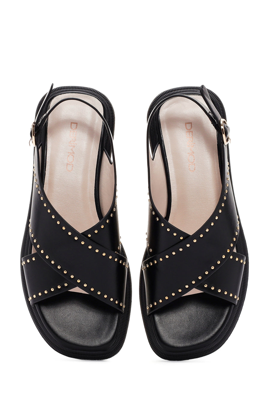 Women's Black Strappy Sandals