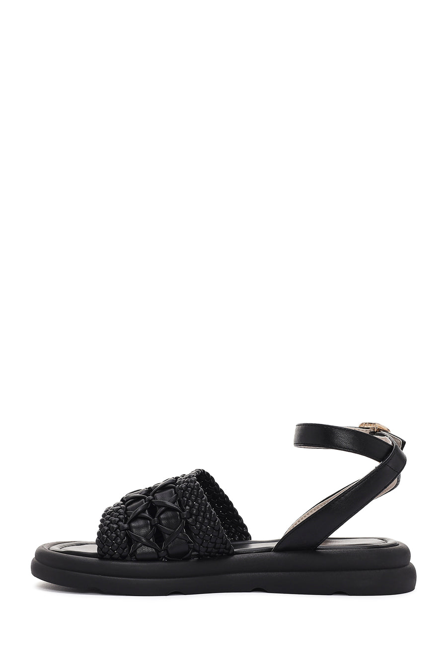Women's Black Ankle Strap Sandals
