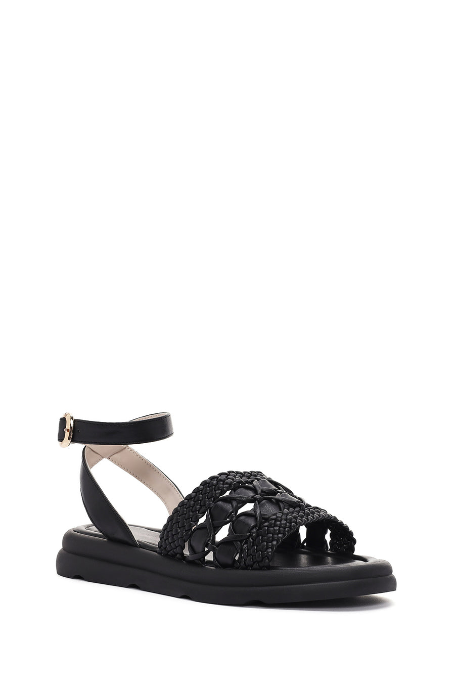 Women's Black Ankle Strap Sandals