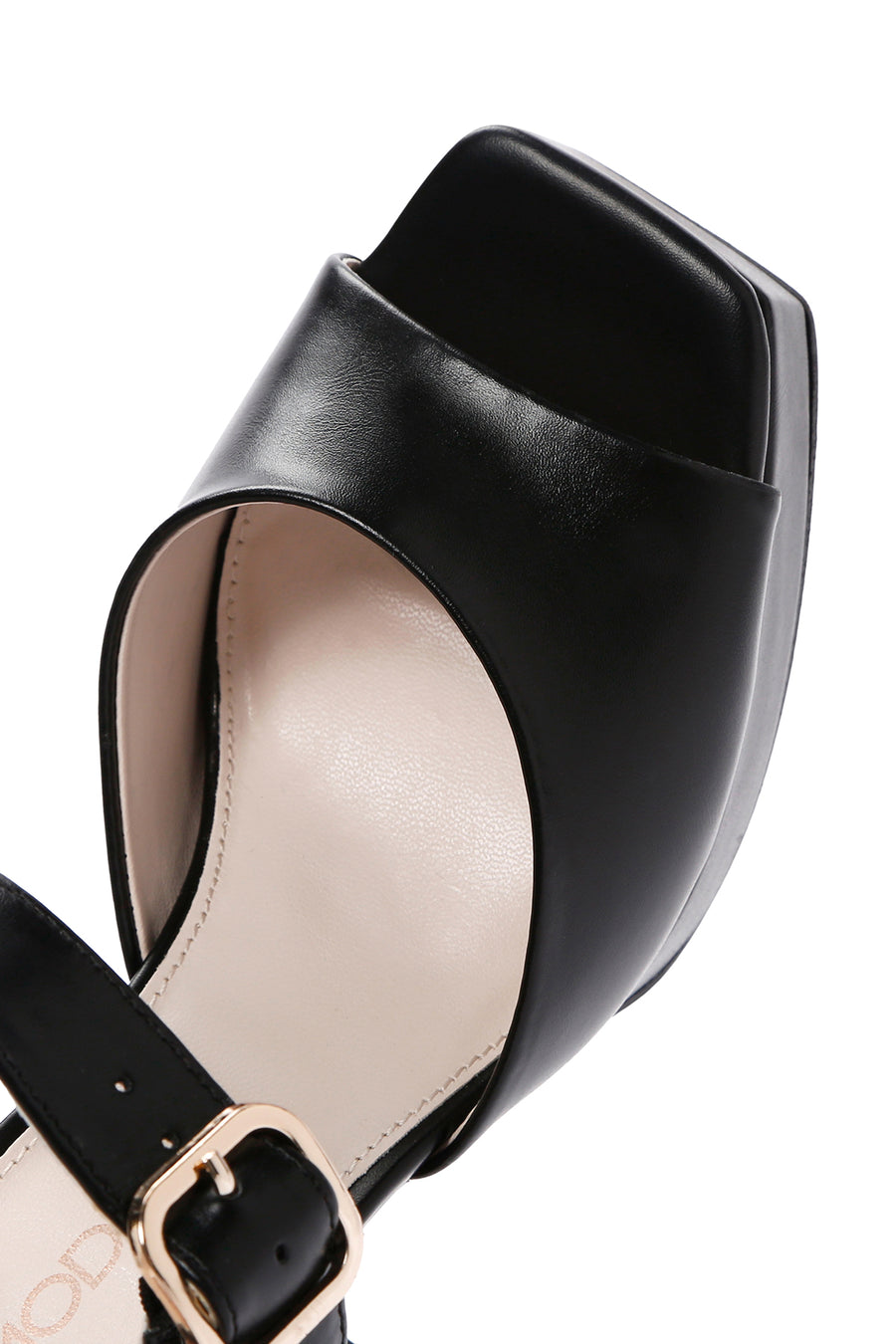 Women's Black Ankle Strap High Heel Sandals