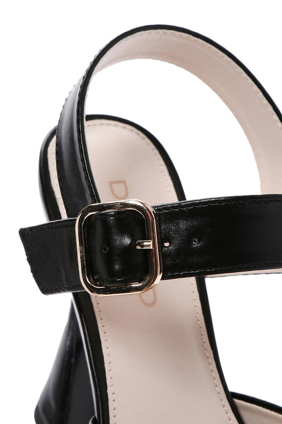 Women's Black Ankle Strap High Heel Sandals