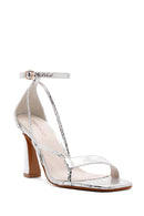 Kadın Gümüş Bilekten Bantlı İnce Topuklu Ayakkabı | Derimod