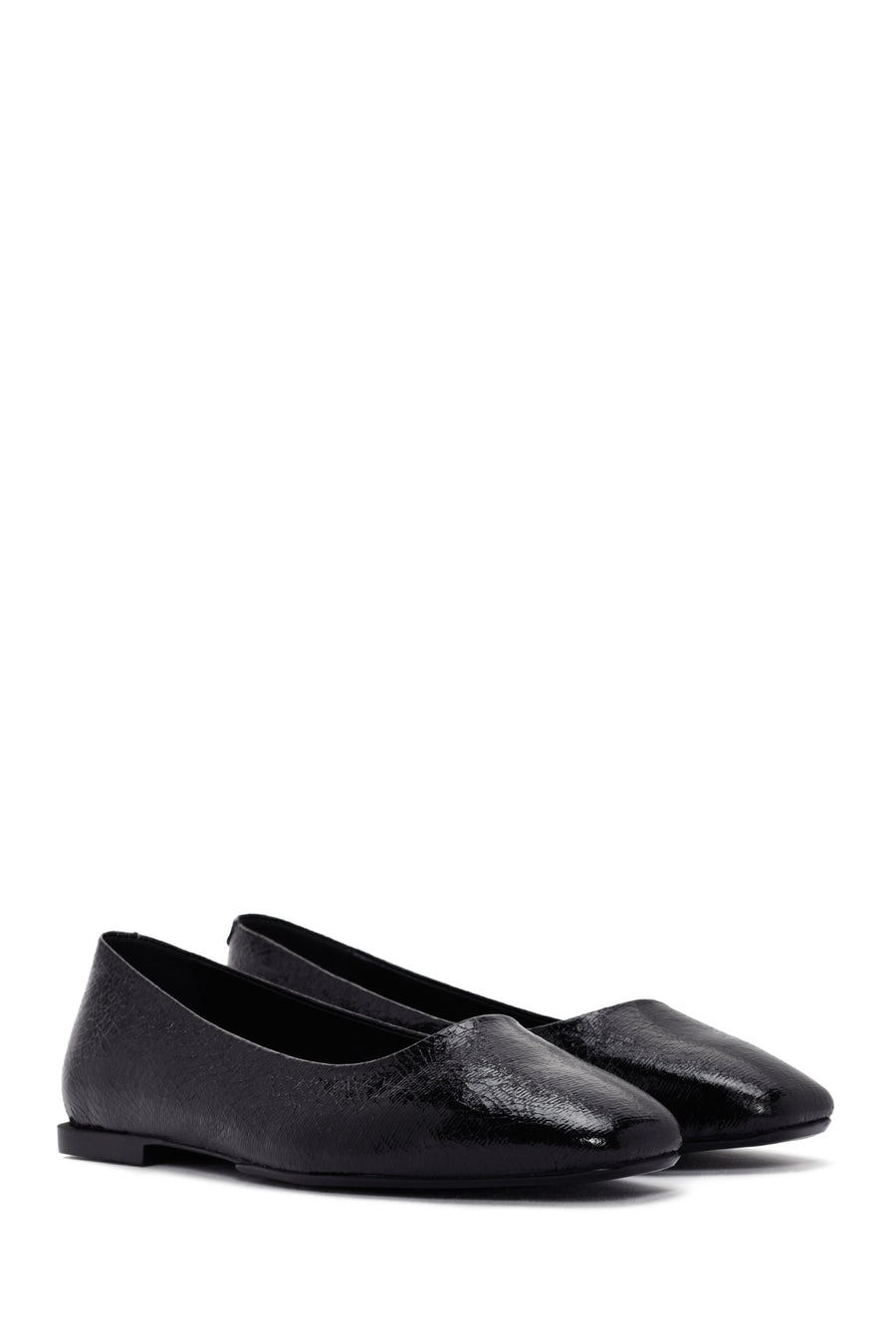 Women's Black Patent Leather Ballerinas
