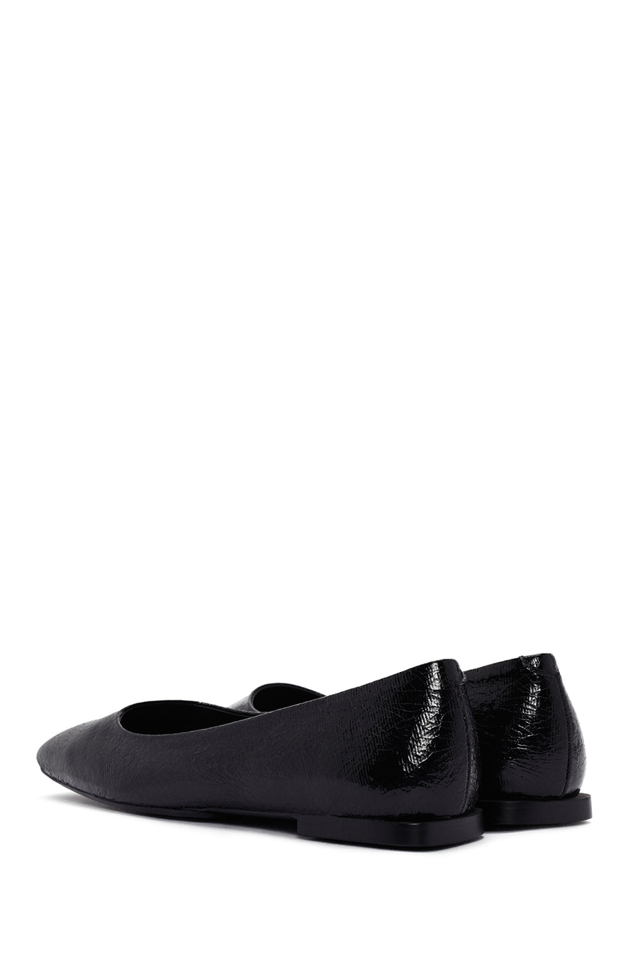 Women's Black Patent Leather Ballerinas