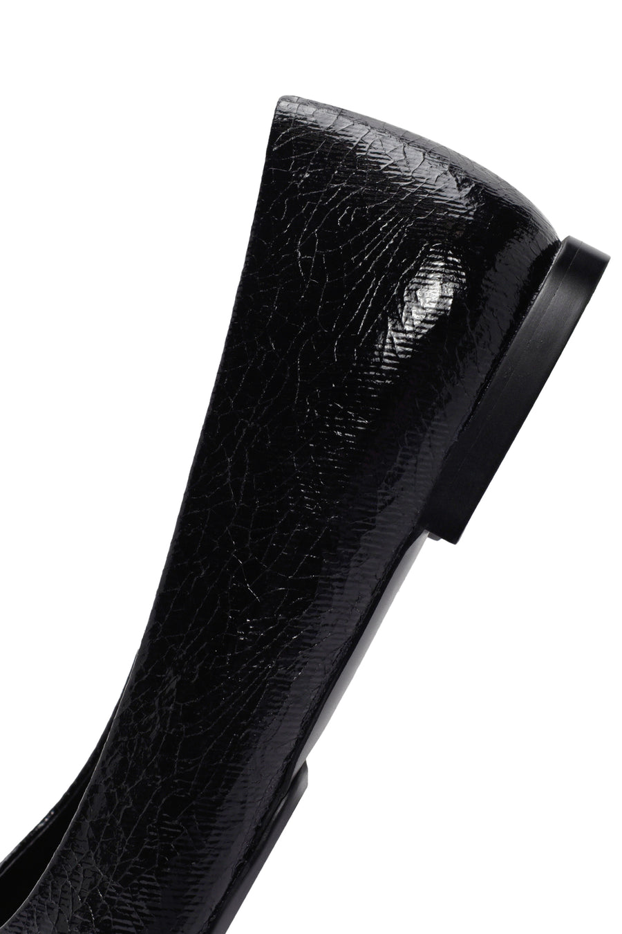 Women's Black Patent Leather Ballerinas