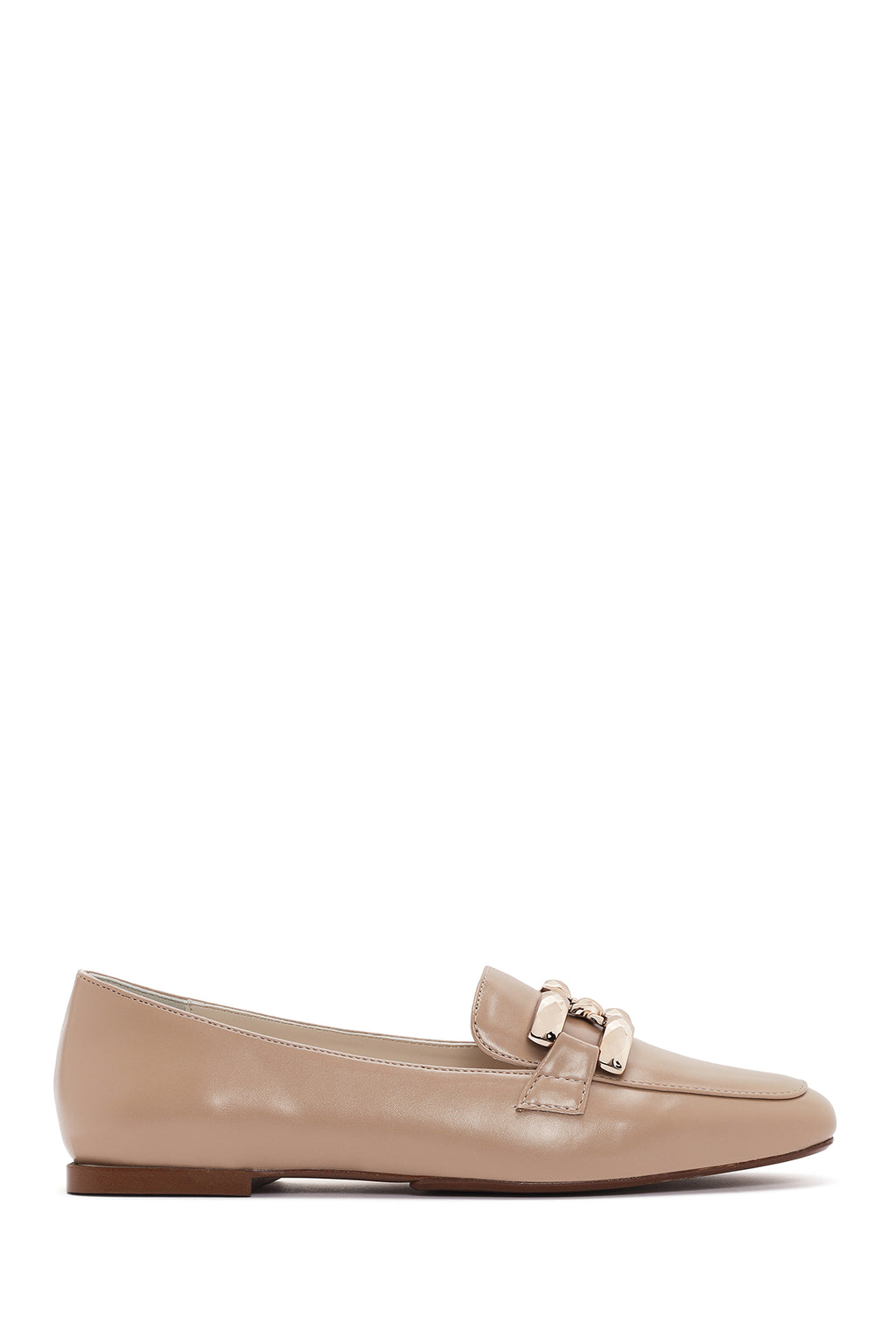 Kadın Bej Maskülen Loafer