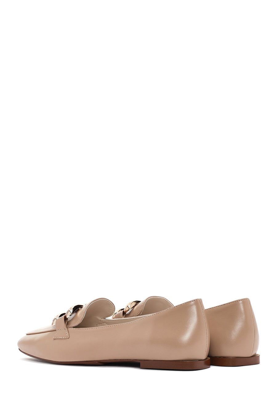 Kadın Bej Maskülen Loafer
