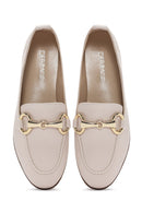 Women's Cream Masculine Loafer | Derimod