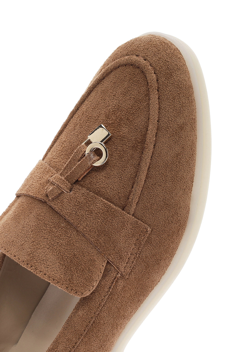 Kadın Taba Püsküllü Süet Maskülen Loafer