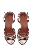 Kadın Bronz Bilekten Bantlı İnce Topuklu Sandalet | Derimod