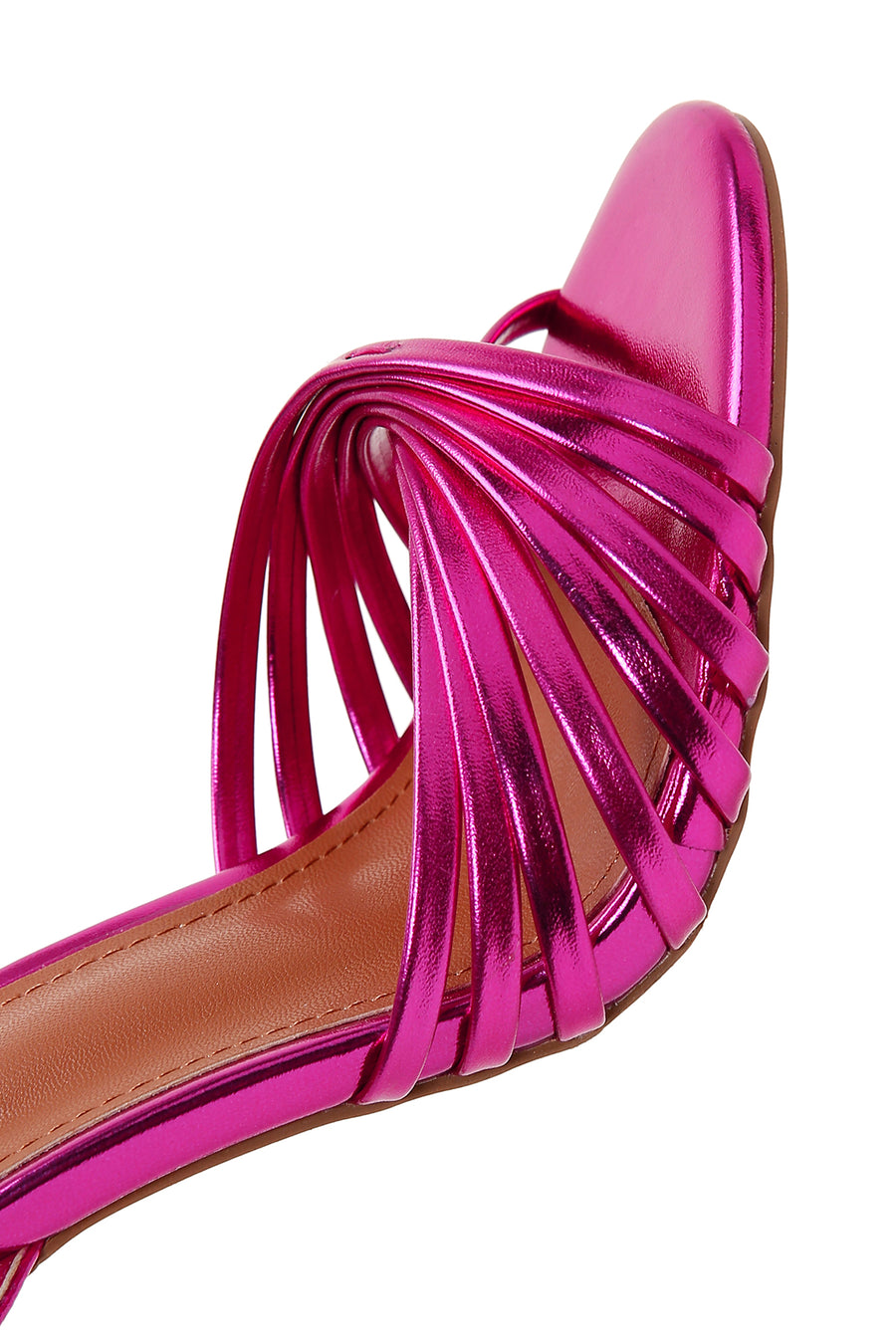 Women's Pink Ankle Strap Thin Heel Sandals
