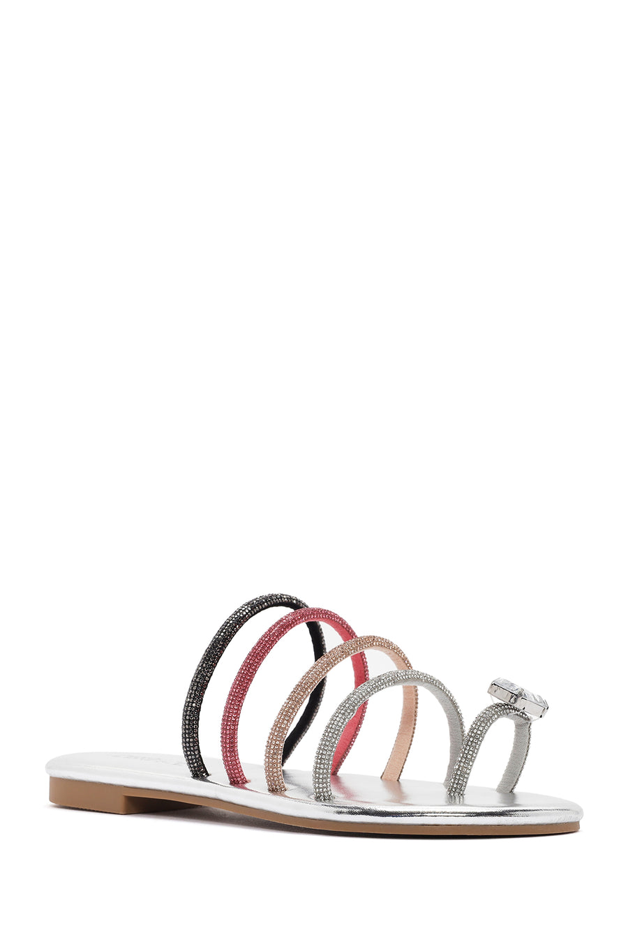 Women's Multicolored Stone Flip Flops