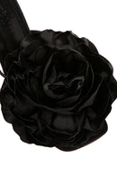 Kadın Siyah Aksesuar Detaylı İnce Topuklu Terlik | Derimod