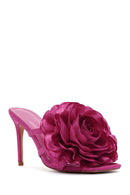 Kadın Pembe Aksesuar Detaylı İnce Topuklu Terlik | Derimod