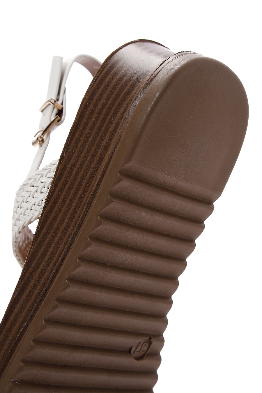 Women's White Ankle Strap Sandals