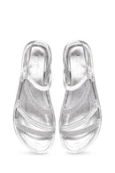 Kadın Gümüş Bilekten Bantlı Sandalet | Derimod