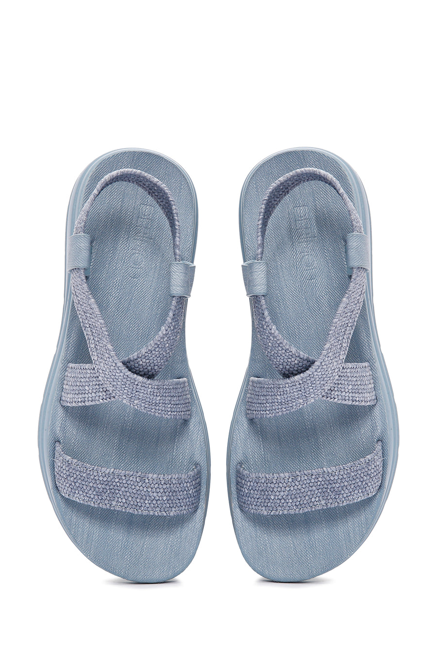 Women's Blue Straw Sandals