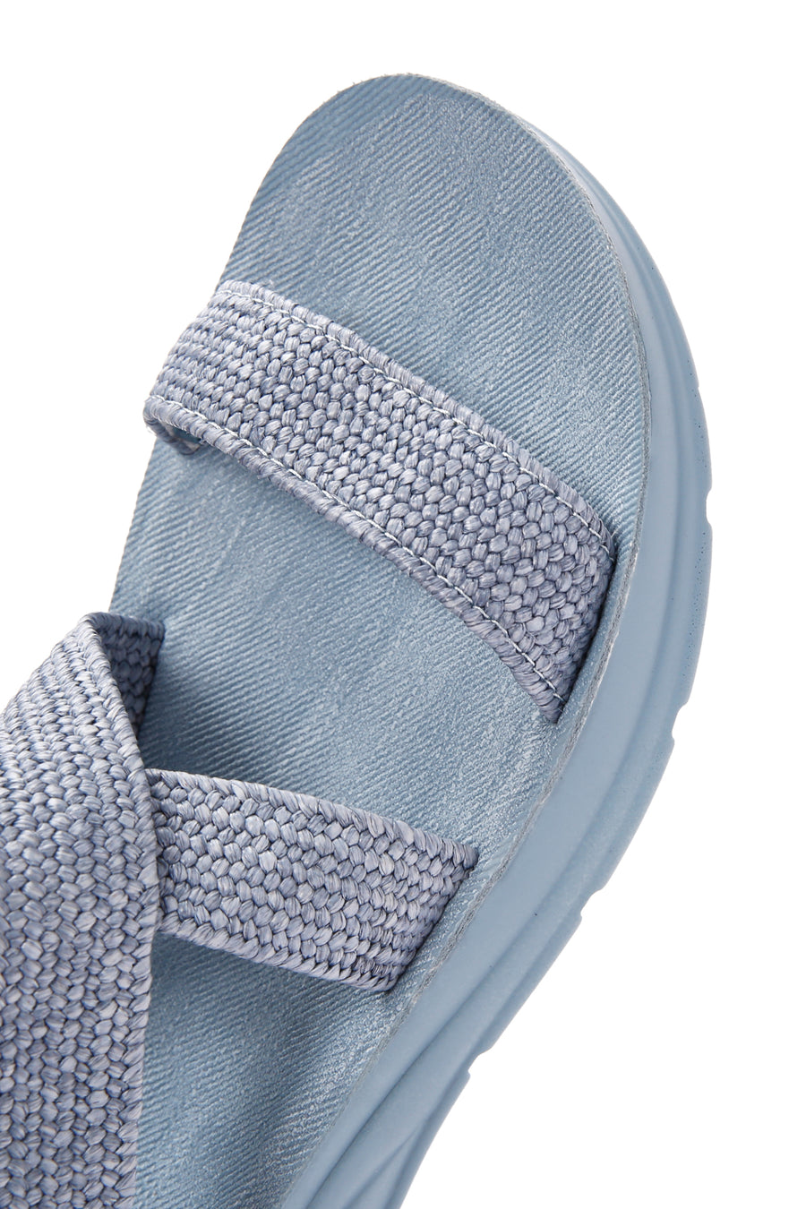 Women's Blue Straw Sandals