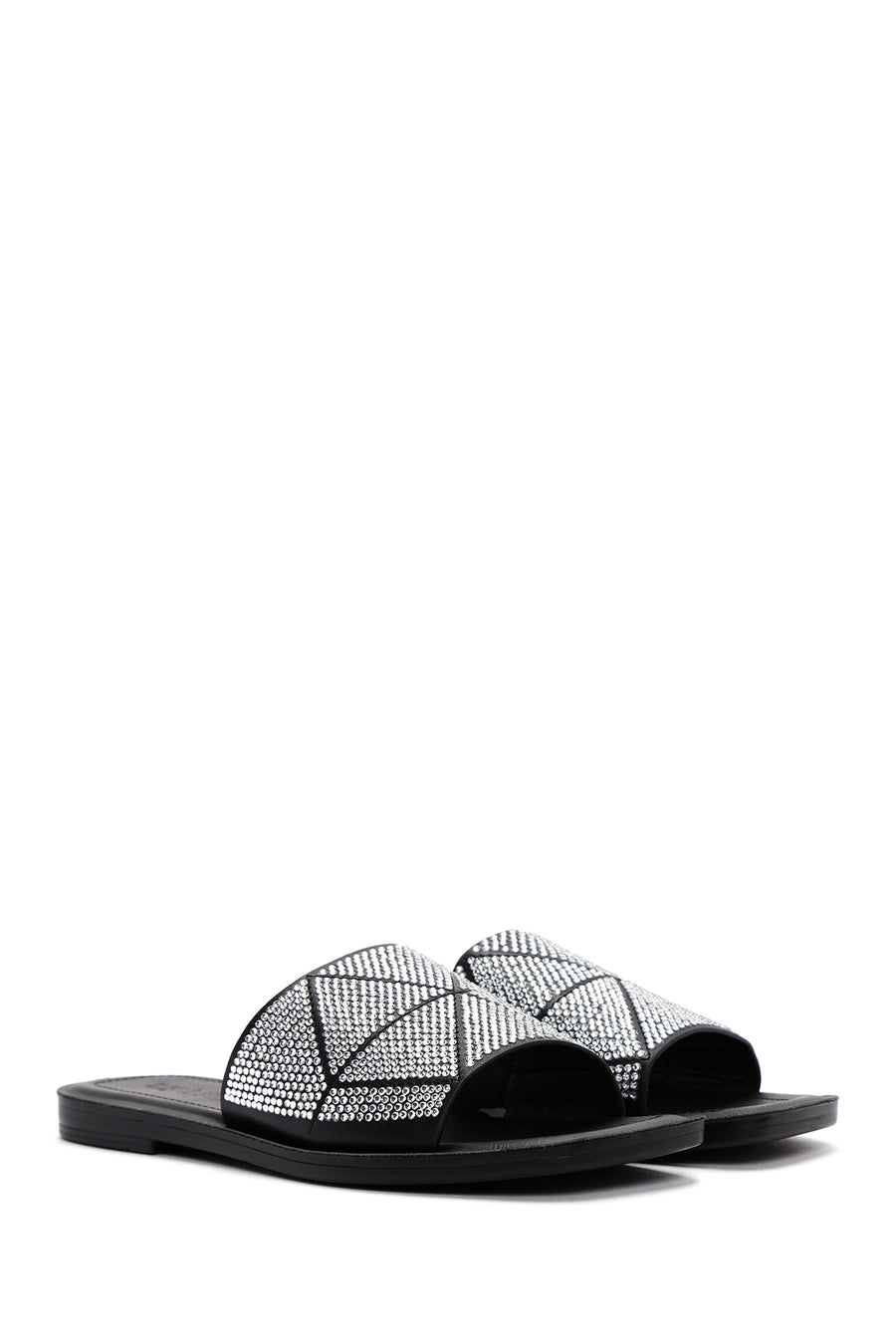 Women's Black Stone Slippers