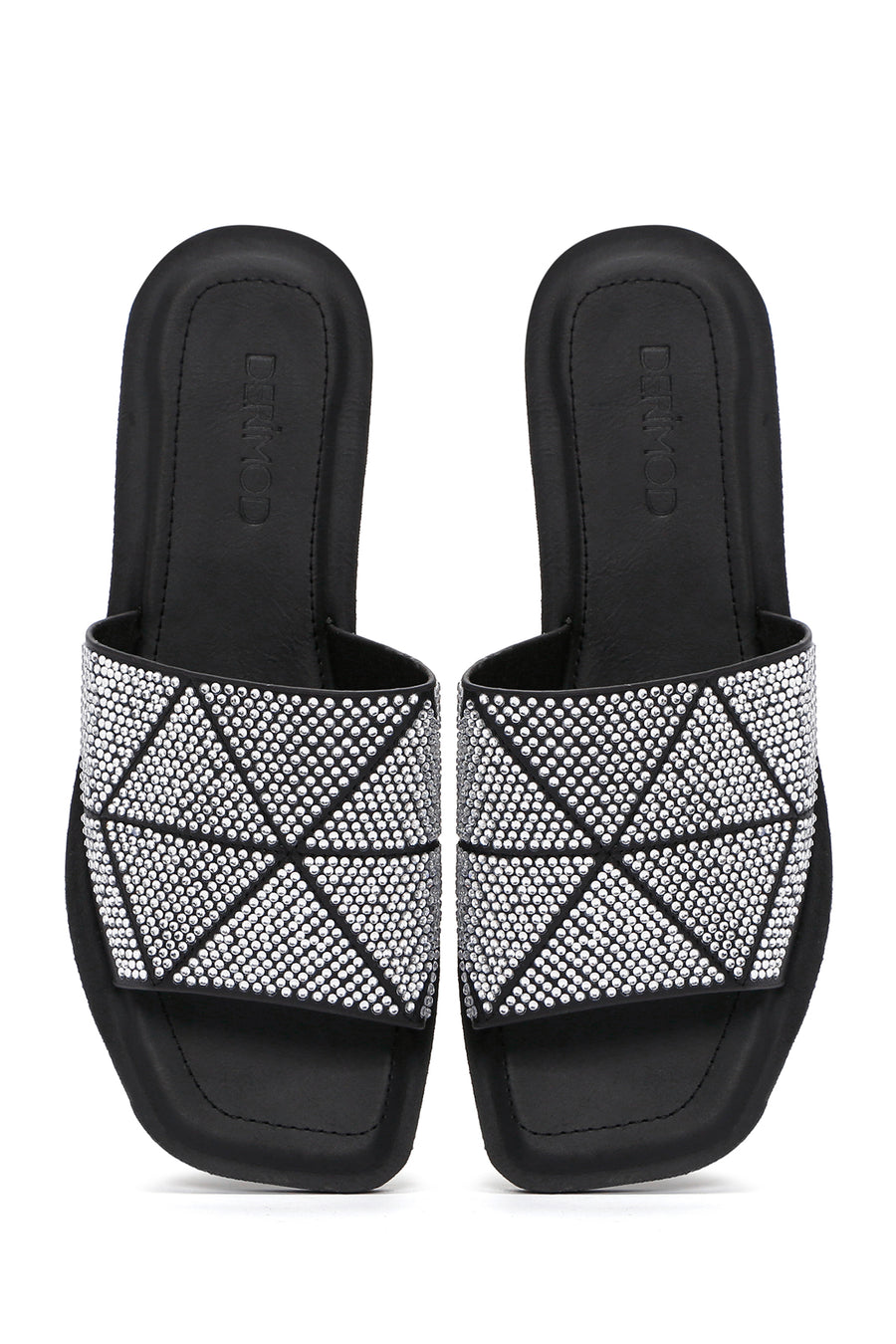 Women's Black Stone Slippers