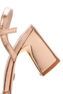 Kadın Pembe Bilekten Bantlı Taşlı Topuklu Sandalet | Derimod