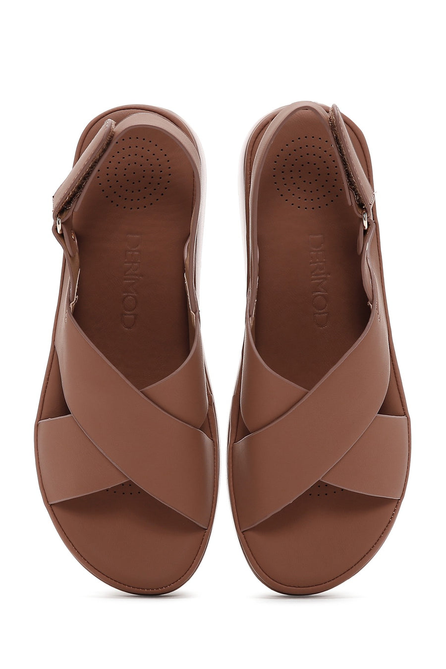 Kadın Taba Bilekten Bantlı Comfort Sandalet