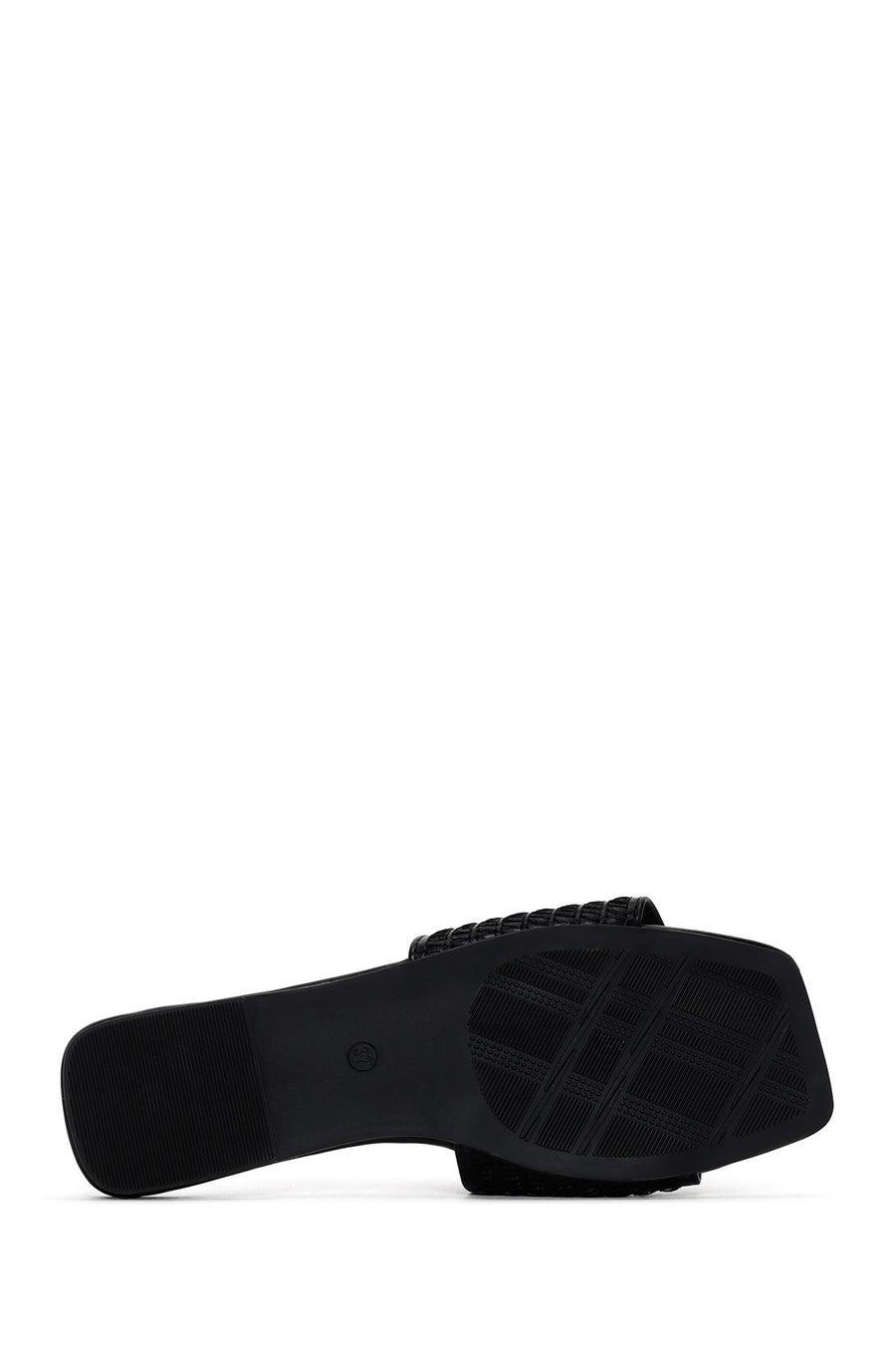 Women's Black Straw Slippers