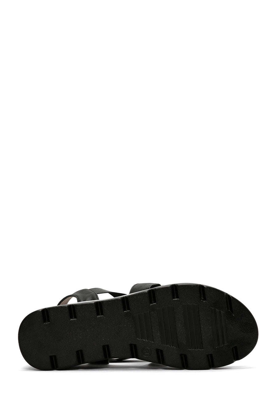 Women's Black Wedge Heeled Sandals