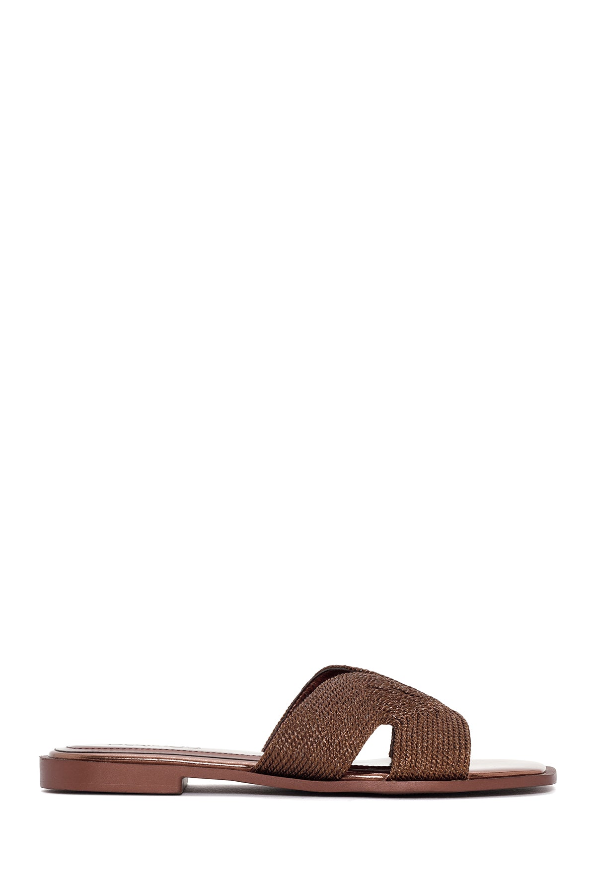 Women's Bronze Knitted Slippers 24SFE480029 | Derimod