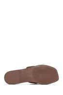 Women's Bronze Knitted Slippers | Derimod