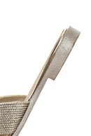 Women's Gold Knitted Slippers | Derimod