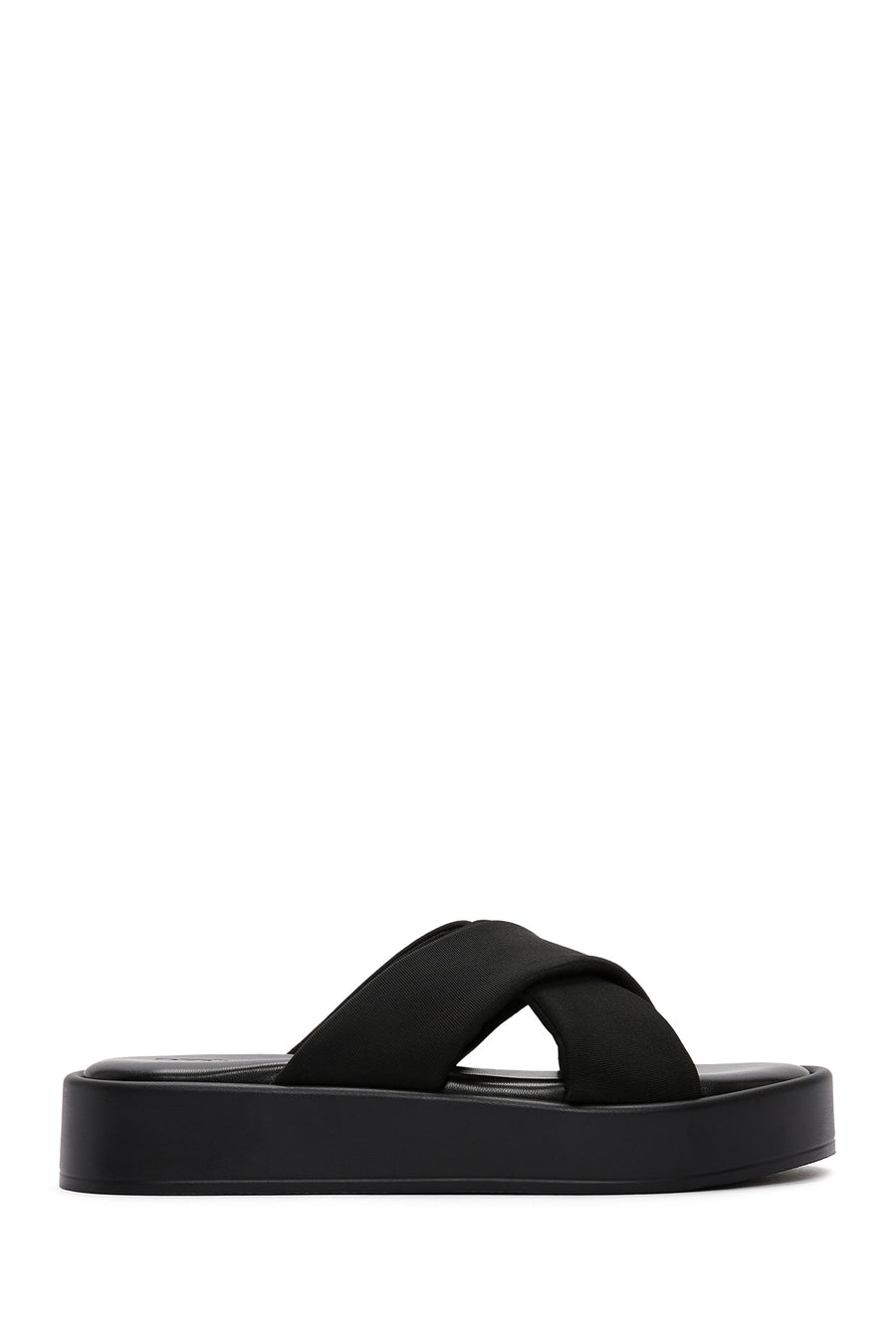 Women's Black Thick Soled Slippers 24SFE48046F | Derimod