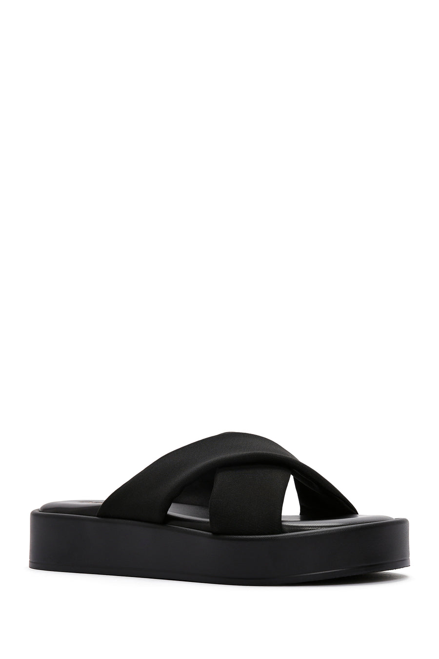 Women's Black Thick Soled Slippers