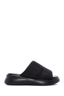 Women's Black Thick Soled Slippers | Derimod