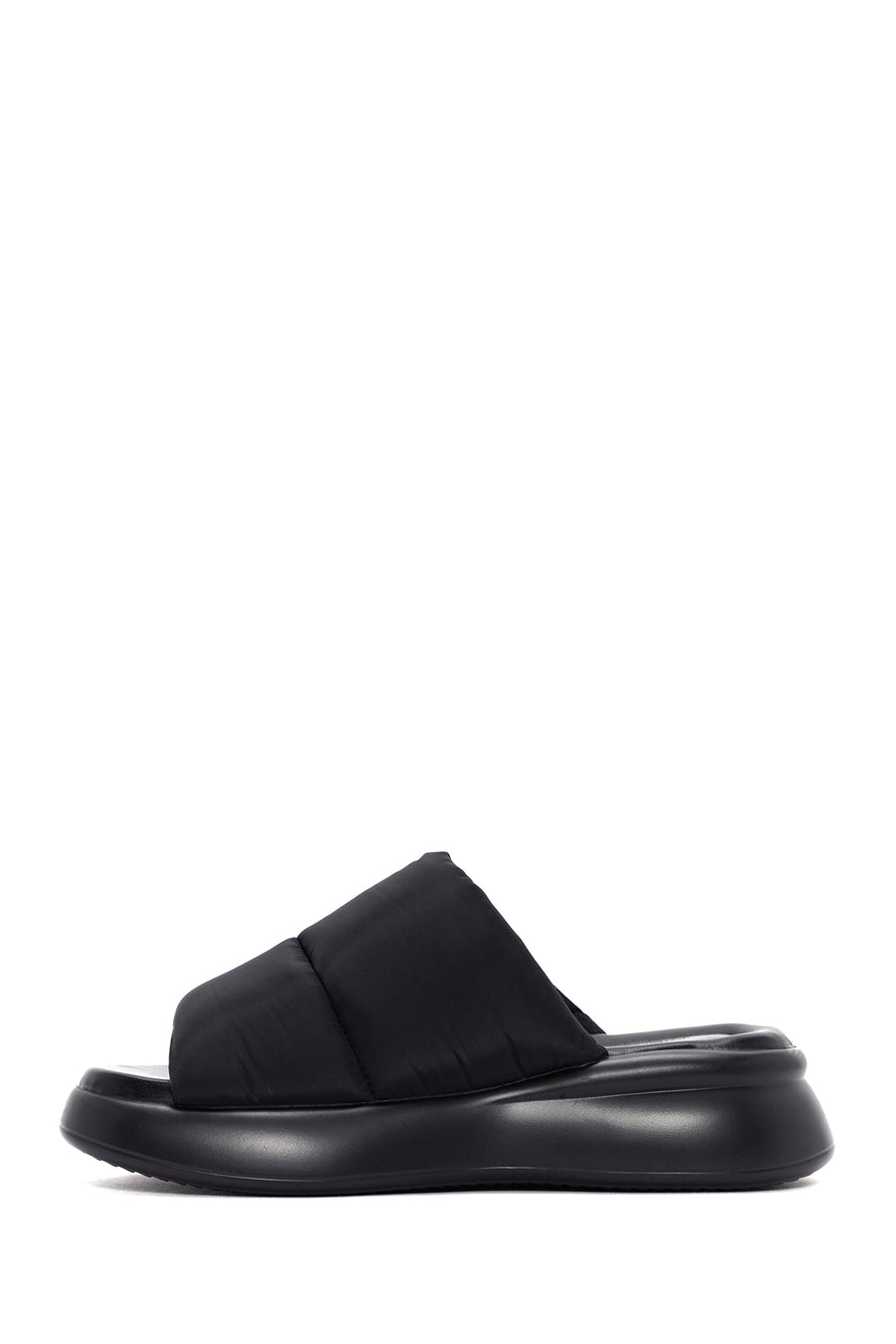 Women's Black Thick Soled Slippers