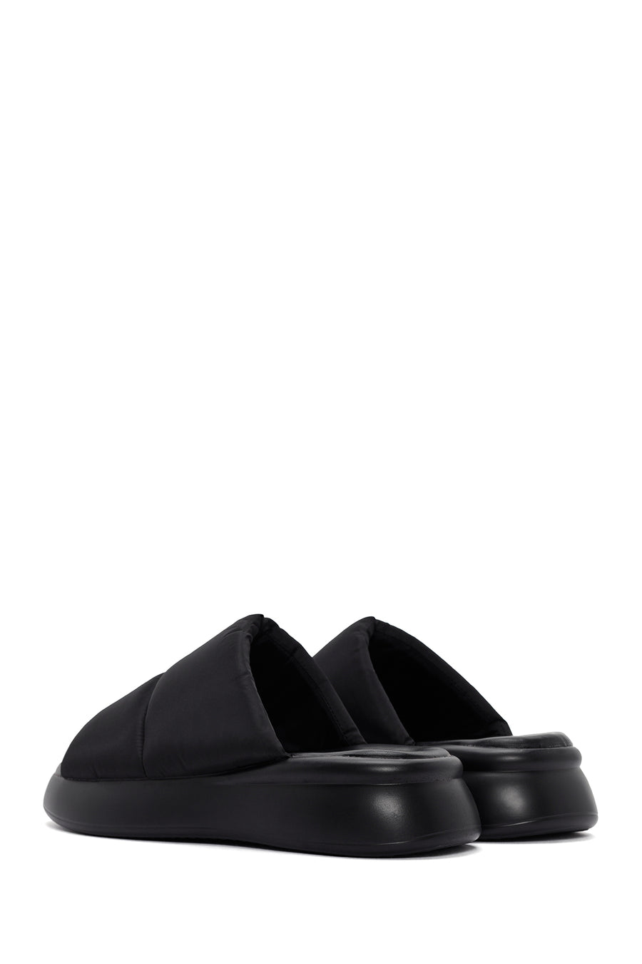 Women's Black Thick Soled Slippers