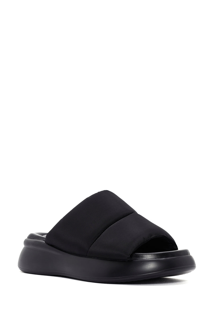 Women's Black Thick Soled Slippers