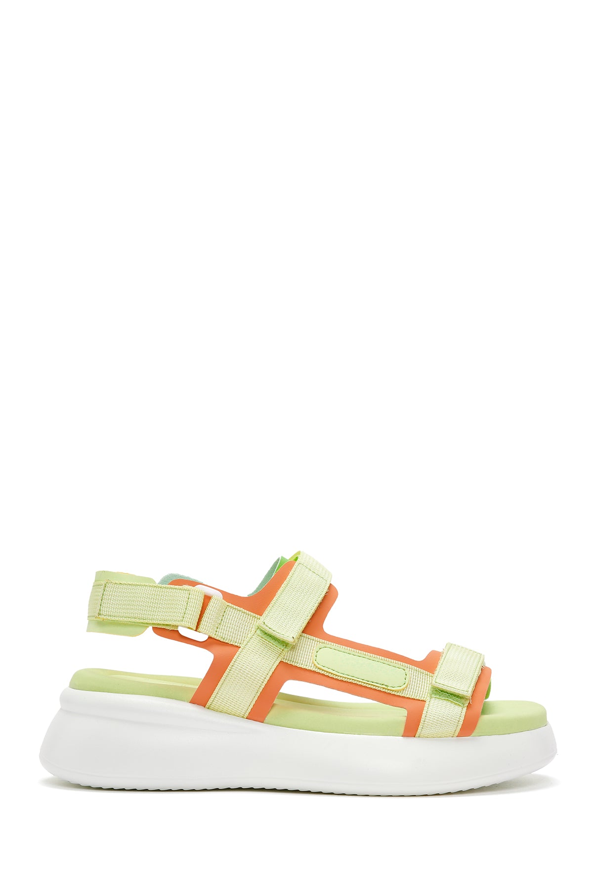 Women's Green Ankle Strap Thick Soled Sandals 24SFE485114 | Derimod