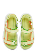 Women's Green Ankle Strap Thick Soled Sandals | Derimod