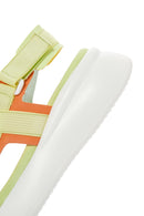 Women's Green Ankle Strap Thick Soled Sandals | Derimod