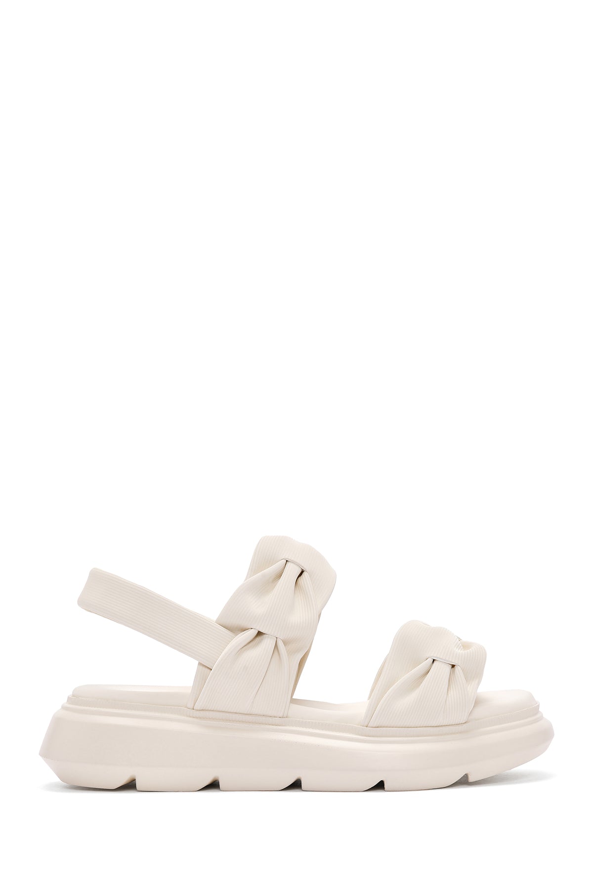 Kadın Krem Bilekten Bantlı Sandalet 24SFE485218 | Derimod