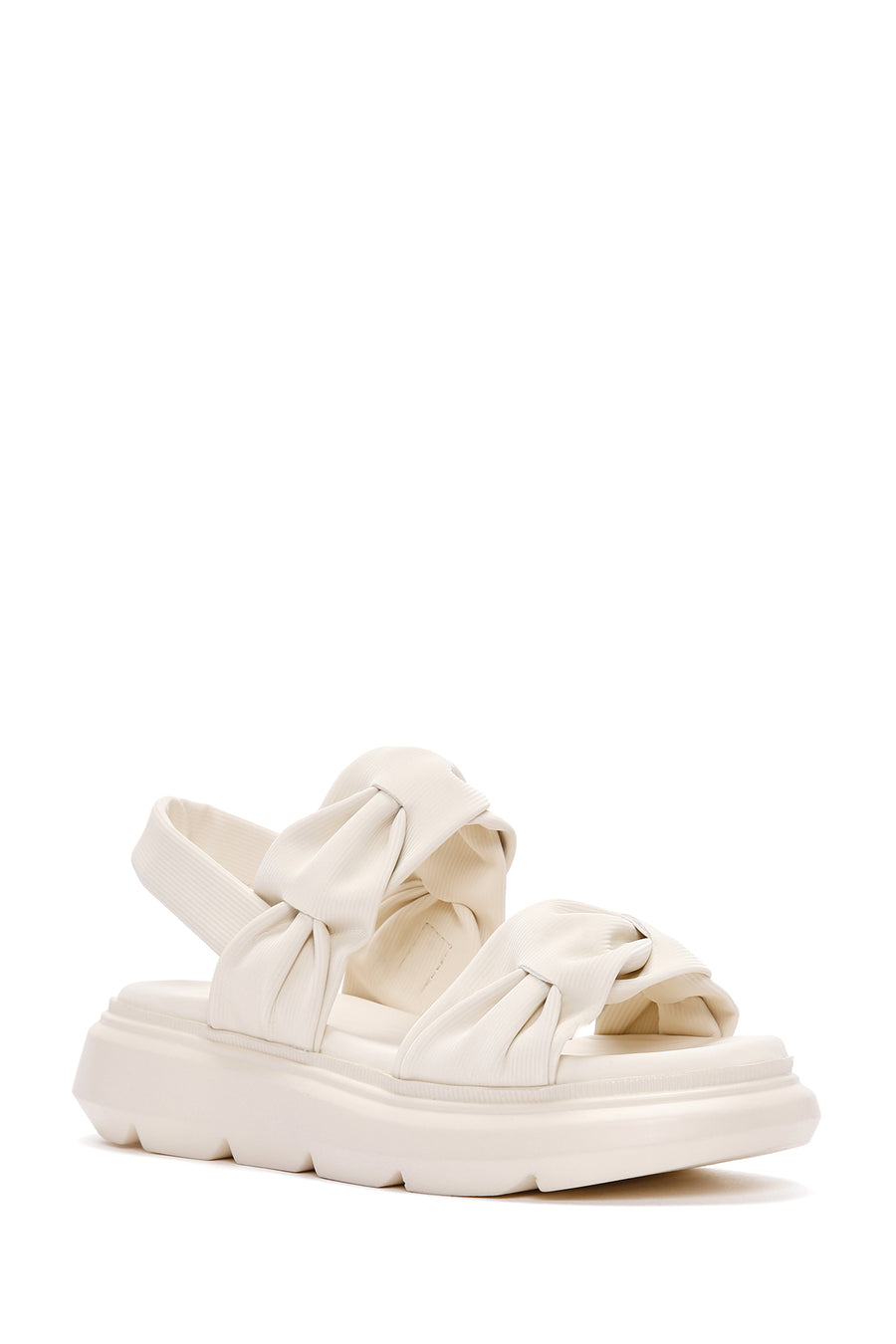 Women's Cream Ankle Strap Sandals