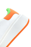 Women's White Lace-Up Thick Soled Sneaker | Derimod