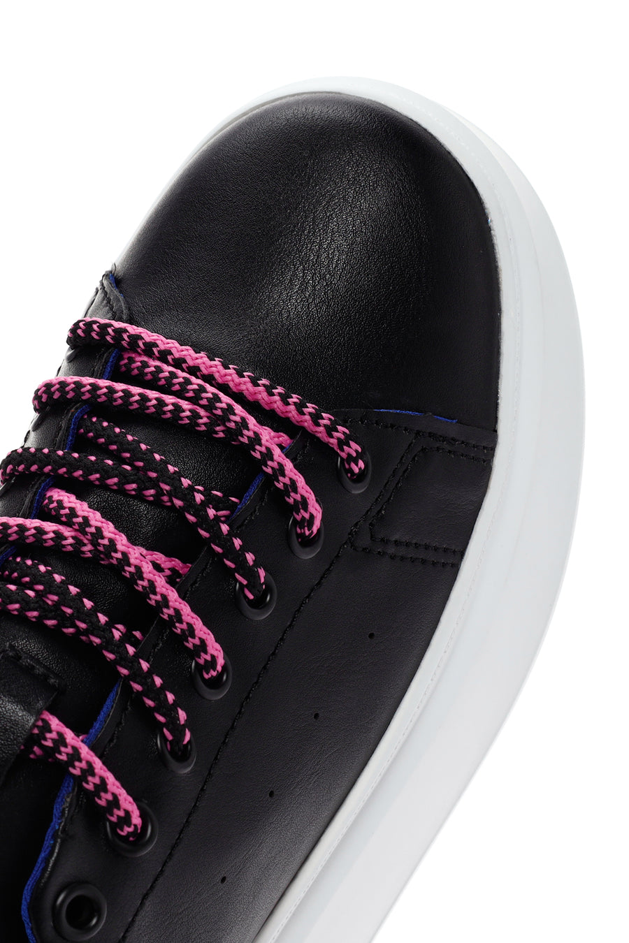 Kadın Siyah Bağcıklı Kalın Tabanlı Sneaker
