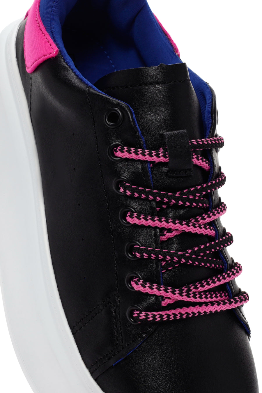 Kadın Siyah Bağcıklı Kalın Tabanlı Sneaker